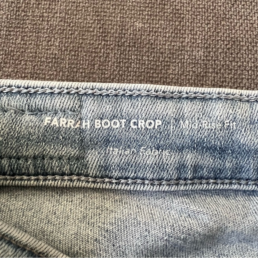AG Farrah‎ Boot Crop Jeans Mid Rise Light Wash 27 - Picture 2 of 4